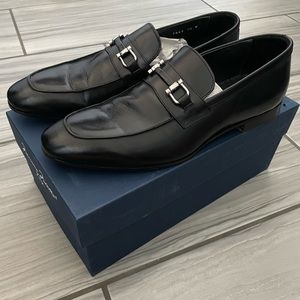 Massimo Matteo Mens Leather Tuscany Bit Loafer Black Size 10 M